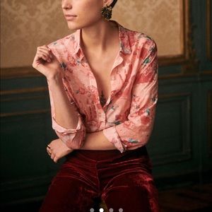 Sezane Pierro shirt Astrological print sz FR 38 US 6